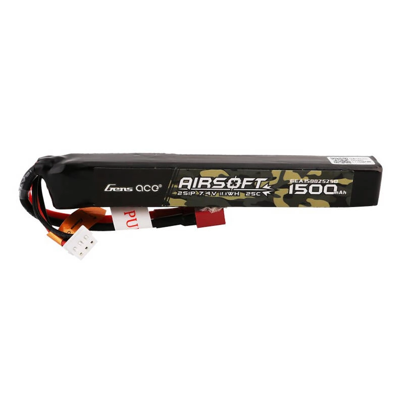 GENS ACE Airsoft 25C 1500mAh 2S1P 7.4V T-plug LiPo akkumulátor
