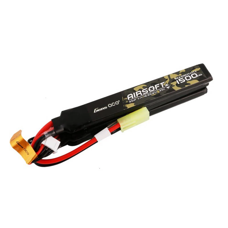 GENS ACE Airsoft 25C 1500mAh 3S1P 11.1V Nunchuck 3X mini Tamiya LiPo akkumulátor
