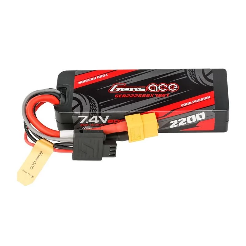 GENS ACE G-Tech 2200mAh 7.4V 2S1P 60C GRP-76 Hardcase XT60 LiPo akkumulátor
