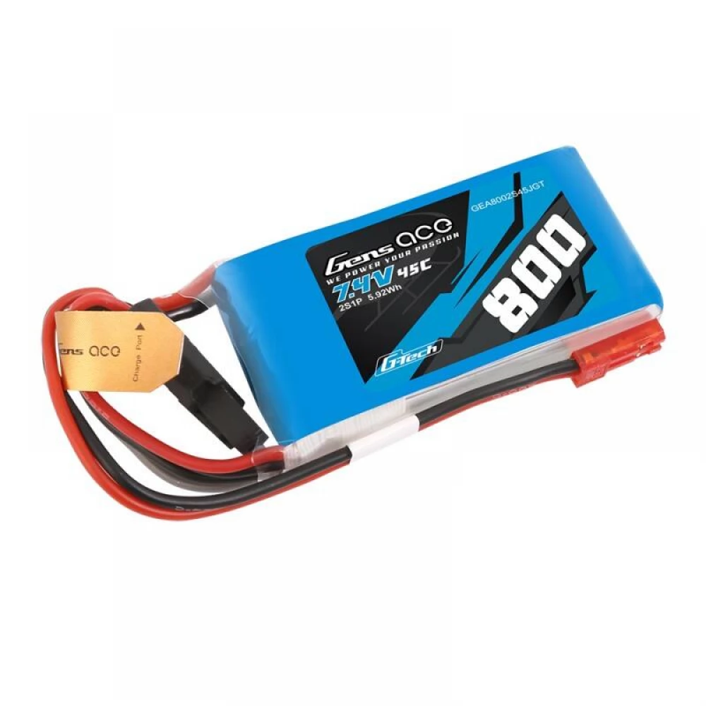 GENS ACE G-Tech 800MAH 7.4V 45C 2S1P JST-SYP LiPo akkumulátor