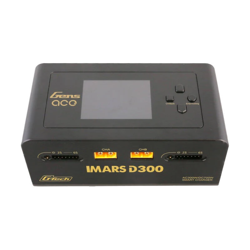 GENS ACE IMARS D300 G-Tech Channel AC/DC 300W/700W RC akkumulátor töltő fekete