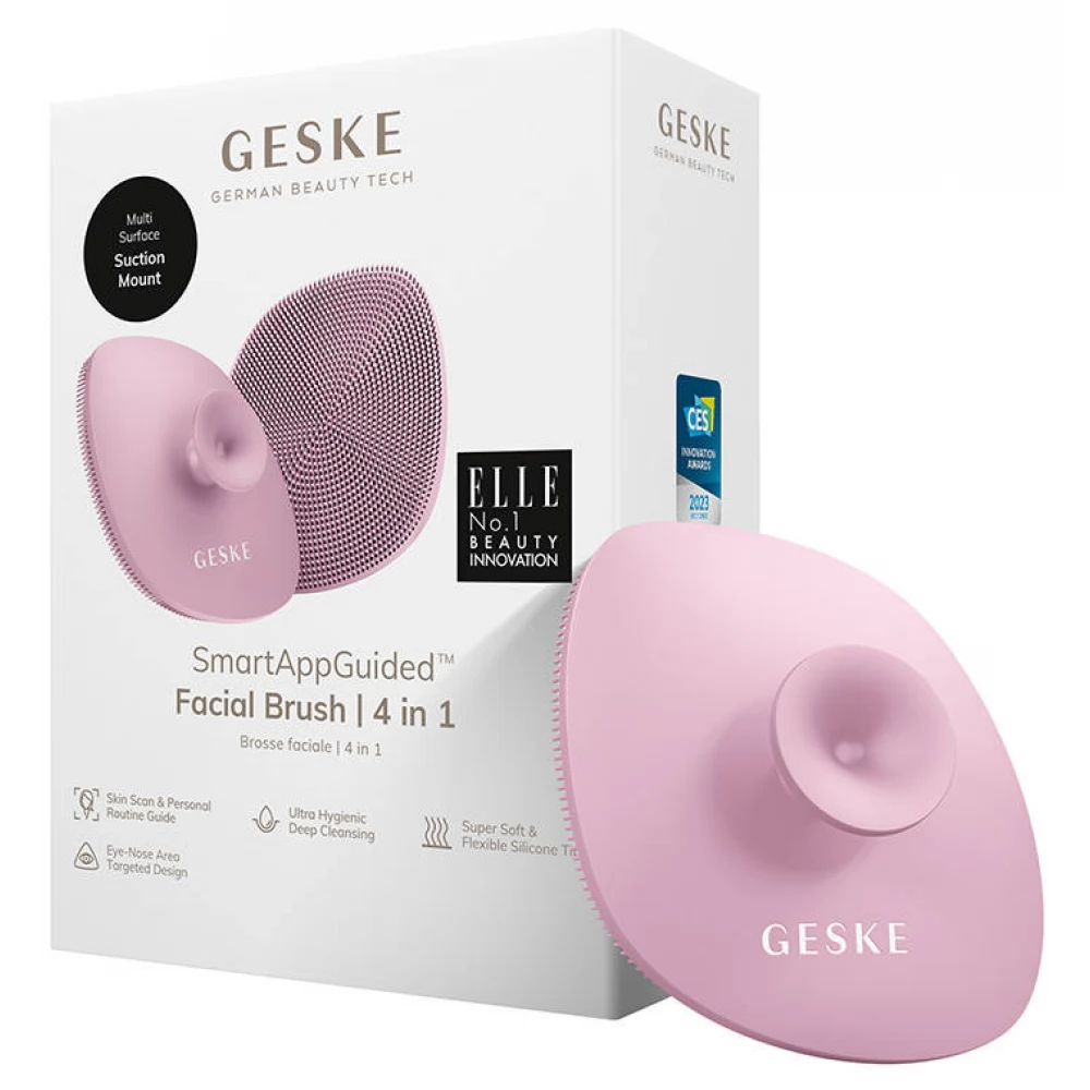 GESKE 4 in 1 Arctisztító kefe markolattal rózsaszín