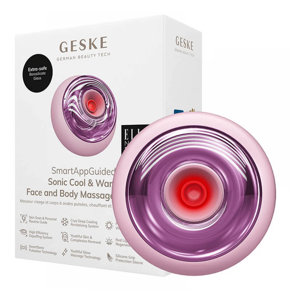 GESKE 9 in 1 Sonic Hideg & meleg arc&testmasszírozó rózsaszín