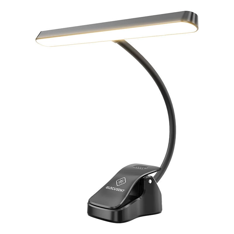 GLOCUSENT Zeneállvány olvasólámpa USB-C fekete