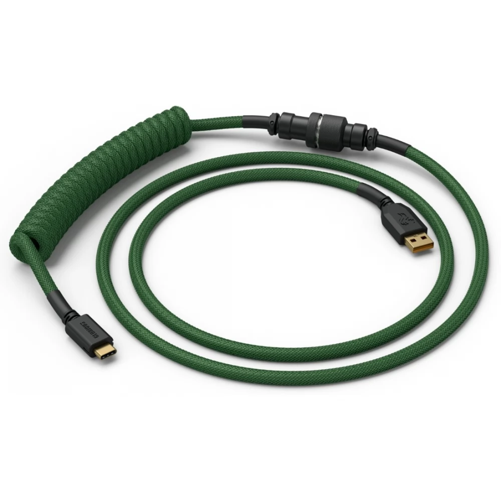 GLORIOUS USB-C Spirálkábel zöld