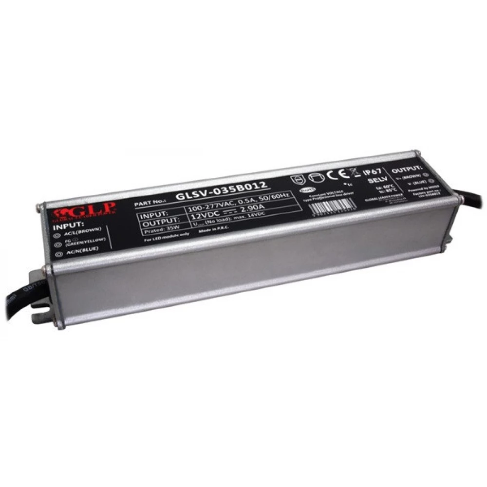 GLP GLSV-035B012 12V/2.9A 35W IP67 LED tápegység