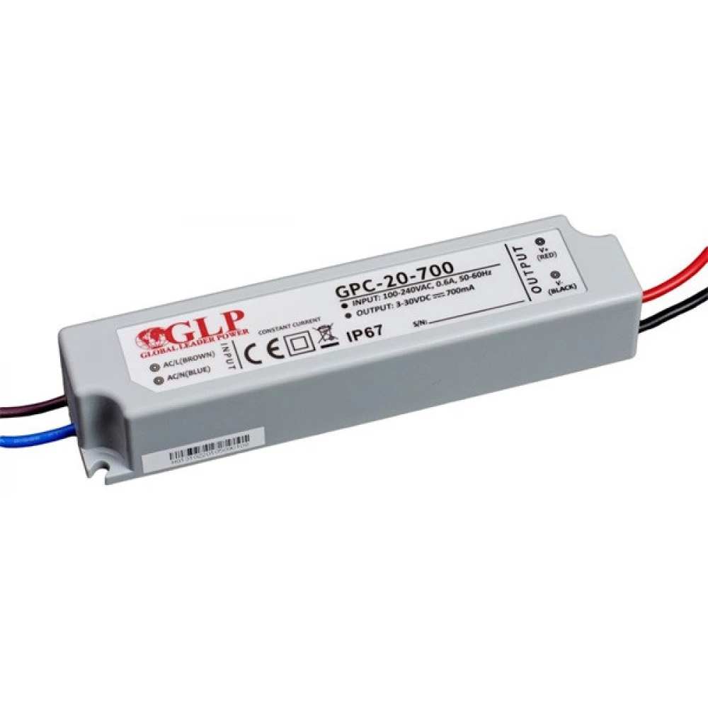 GLP GPCP-20-700 21W 9~30V 700mA IP67 LED tápegység