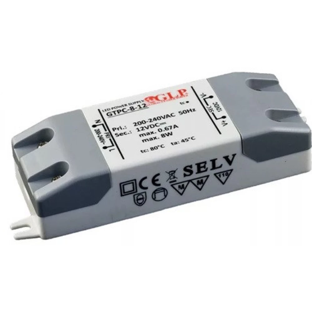 GLP GTPC-8-12 12V/067A 8W IP20 LED tápegység