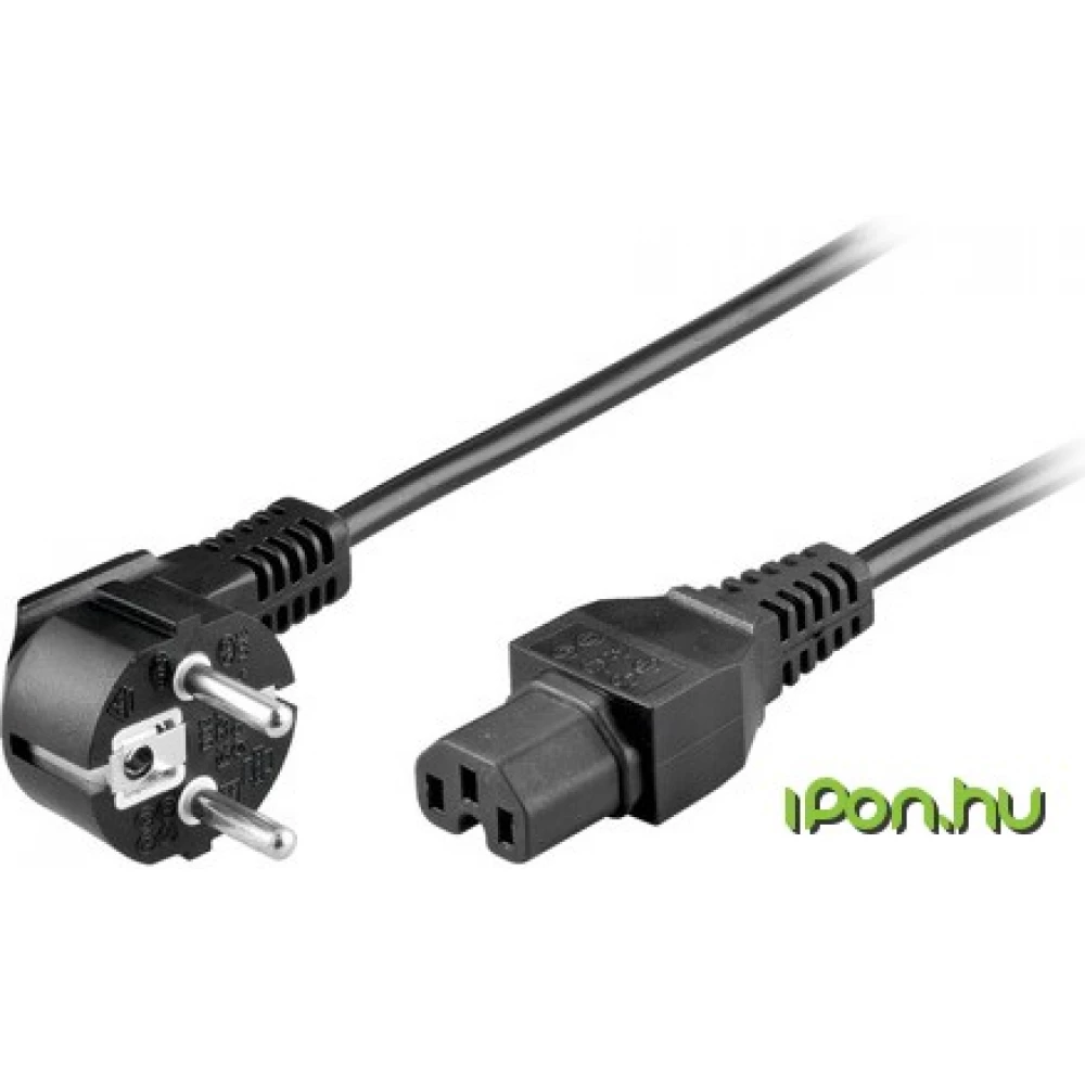 GOOBAY 230V Lóhere Tápkábel Fekete 2m 93277
