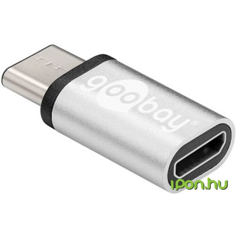 GOOBAY USB 2.0 Type C Micro USB Átalakító Ezüst 5cm 56636