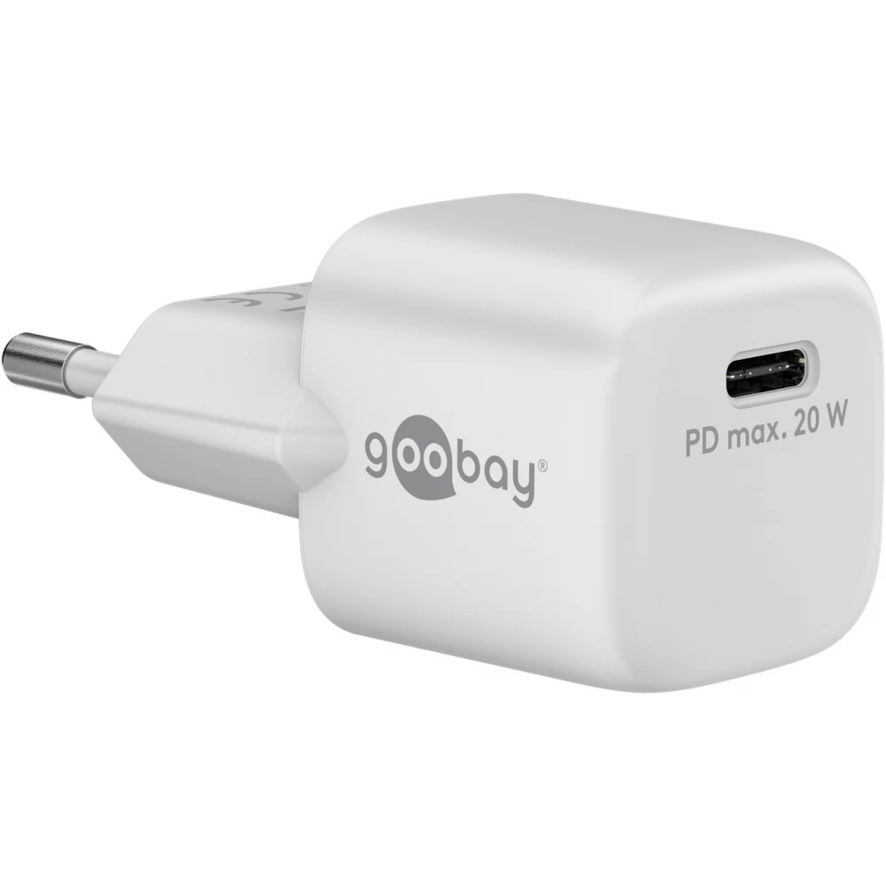 GOOBAY USB-C PD GaN Fast Charger Nano (20 W) fehér