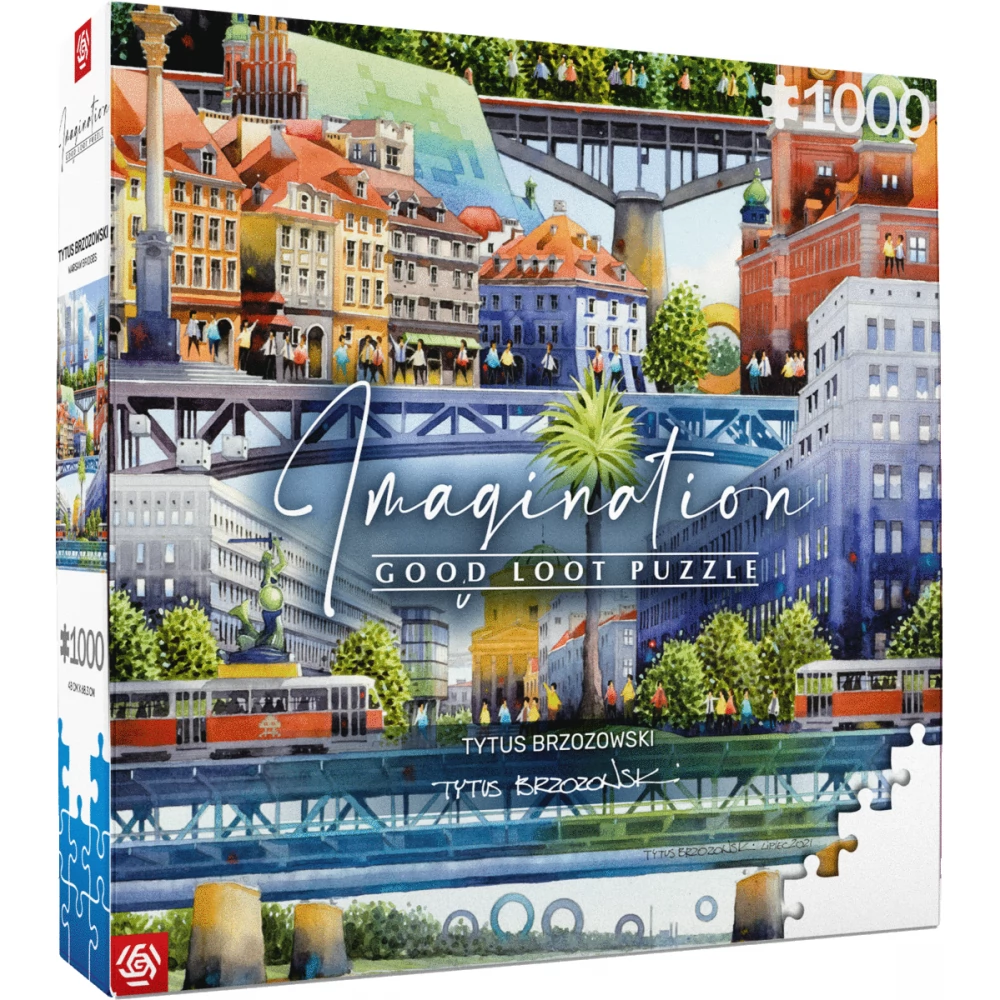 GOODLOOT Puzzle játék 1000 darabos Imagination: Tytus Brzozowski - Varsói hídak