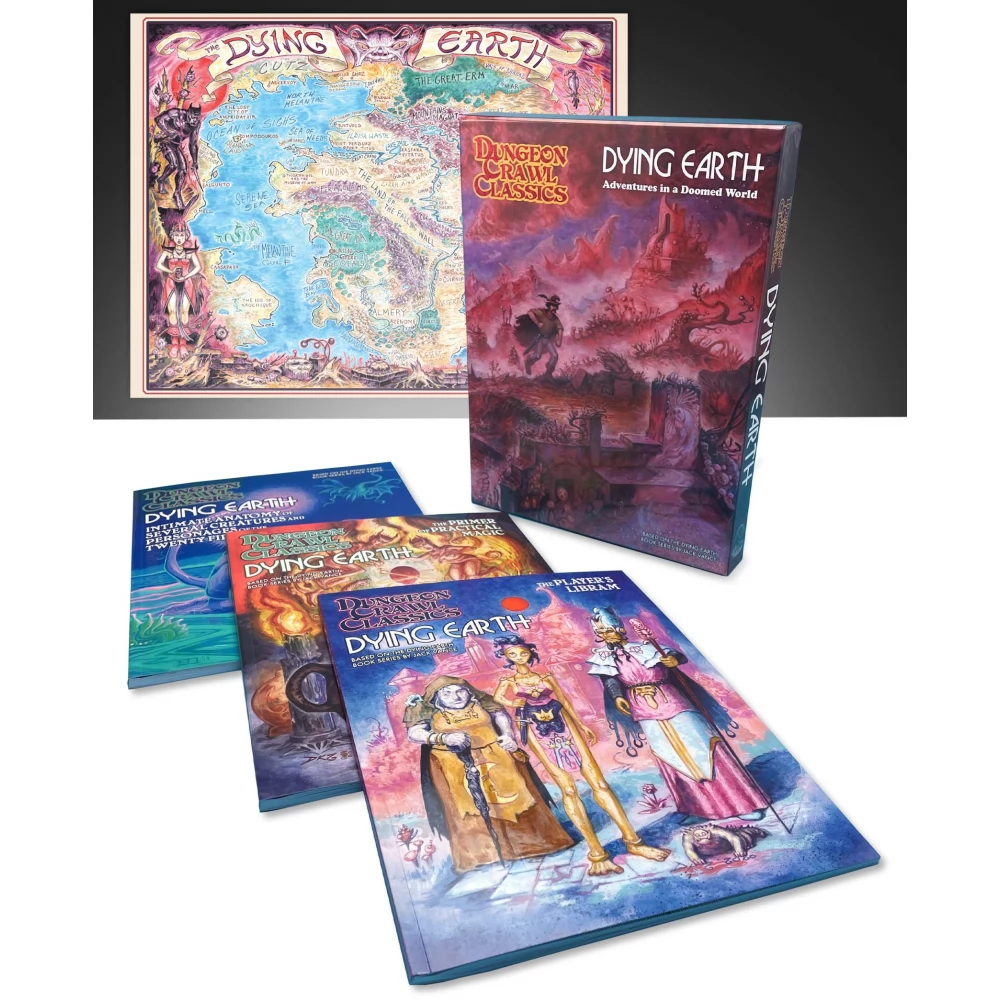 GOODMAN GAMES Dungeon Crawl Classics Dying Earth dobozos 3 darabos kalandjáték könyv szett