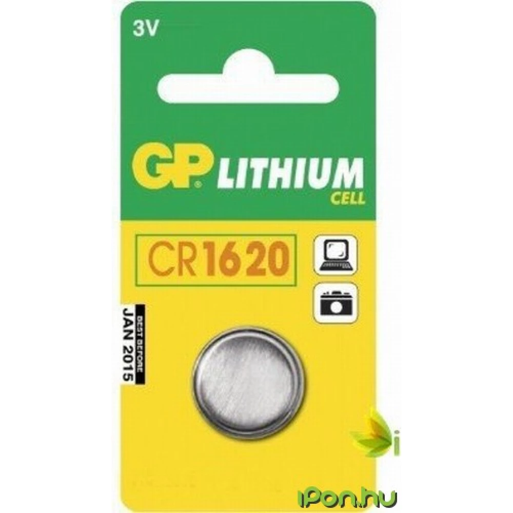 GP CR1620 Lithium gombelem (CR) 5db