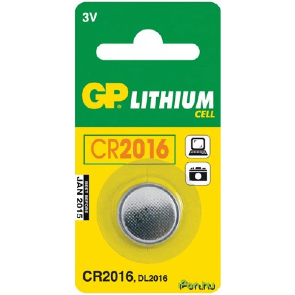 GP CR2016 Lithium gombelem (CR) 1db