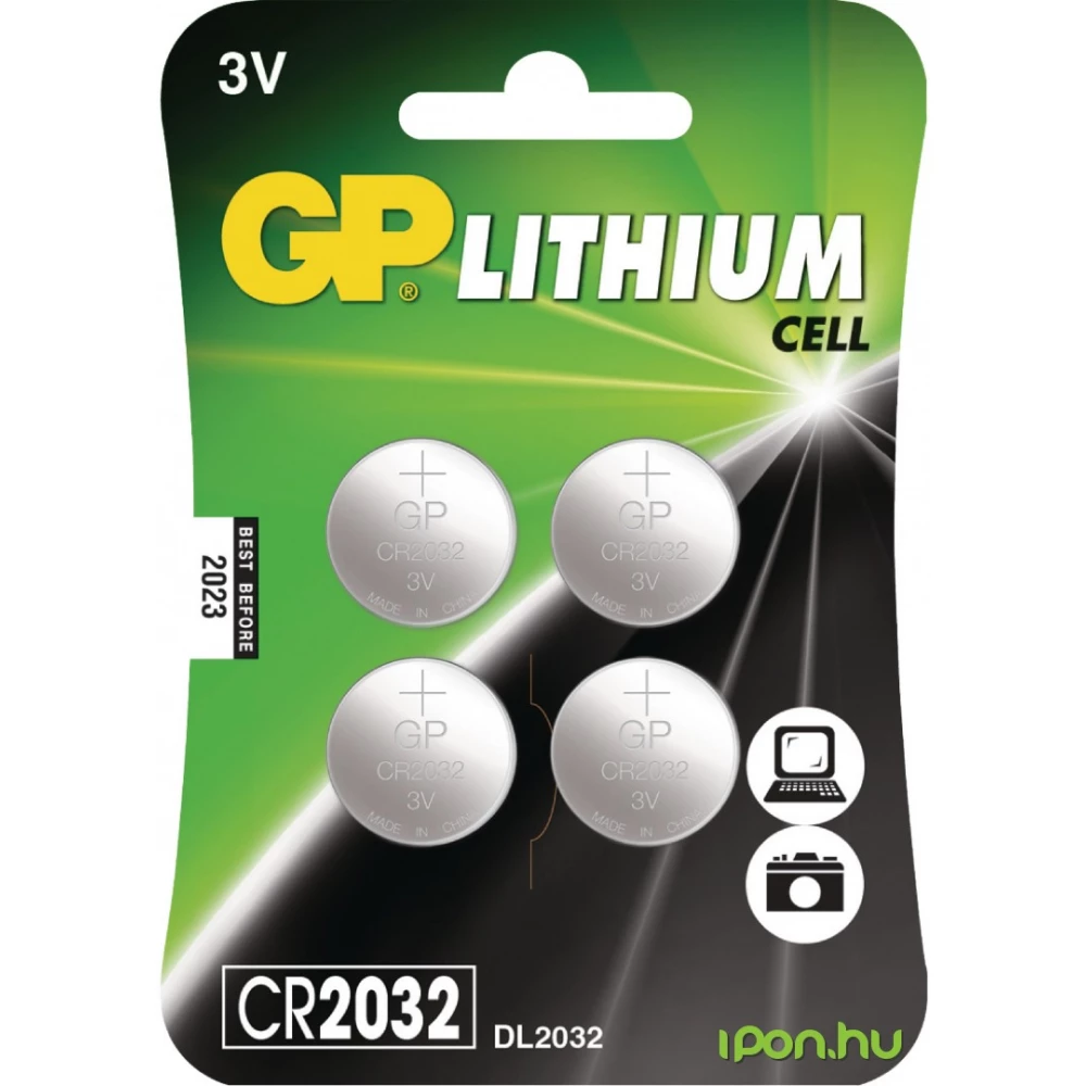 GP CR2032 Lithium gombelem (CR) 4db