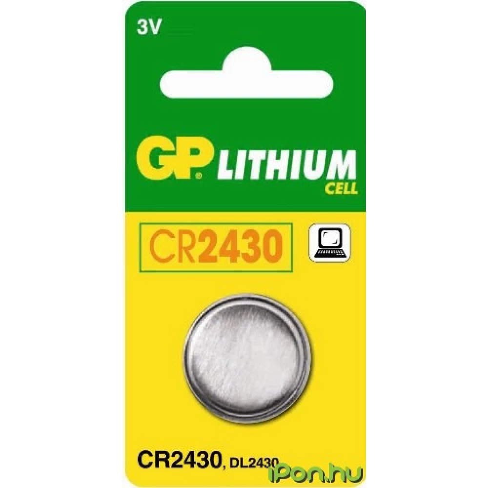 GP CR2430 Lithium gombelem (CR) 1db