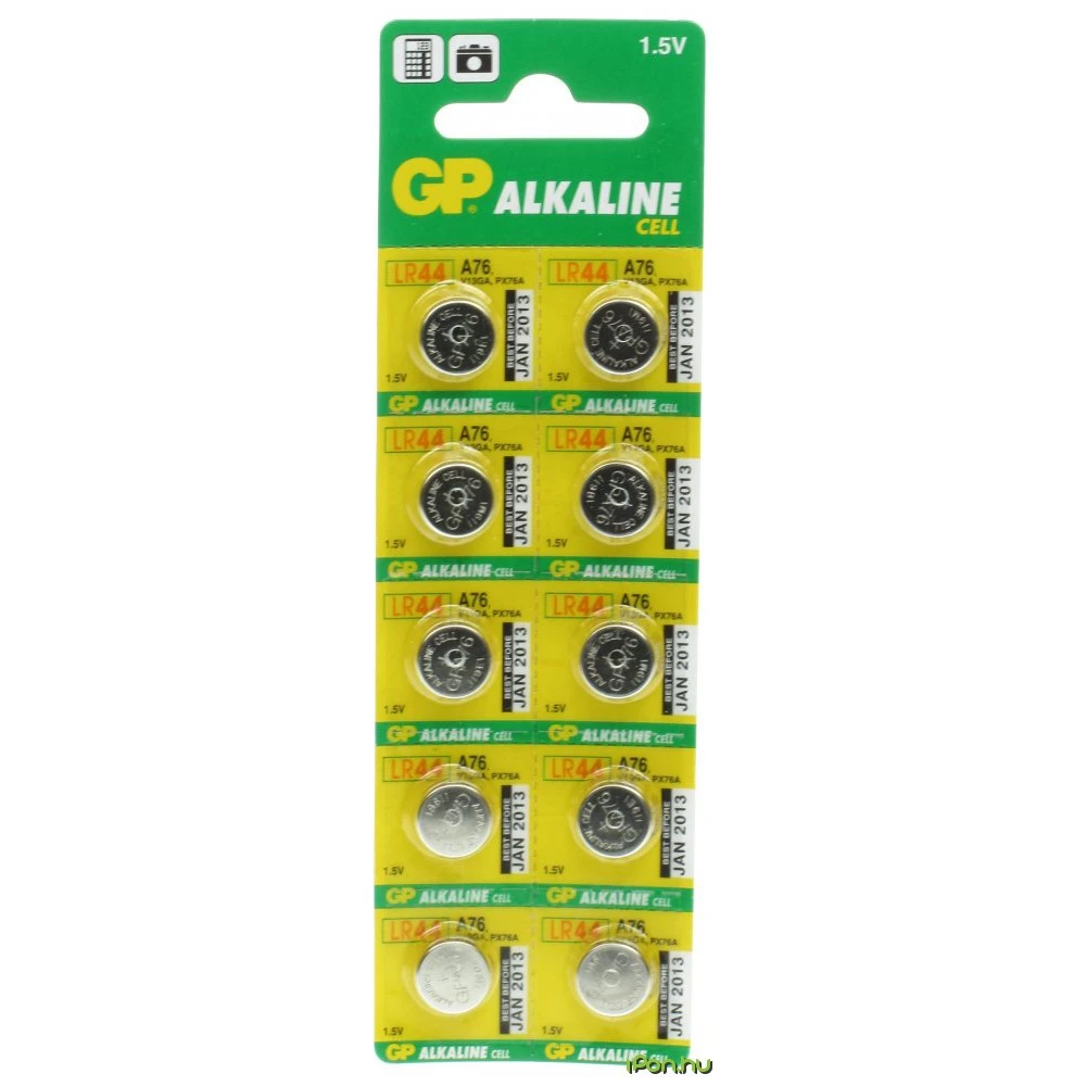 GP LR44-A76 gombelem (CR) 10db