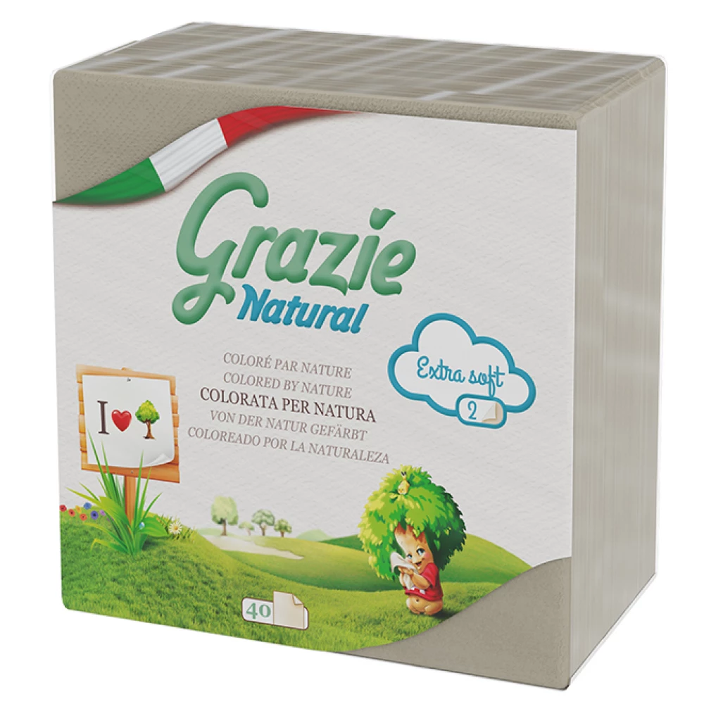 Grazie Natural szalvéta 2 rétegű 40 db