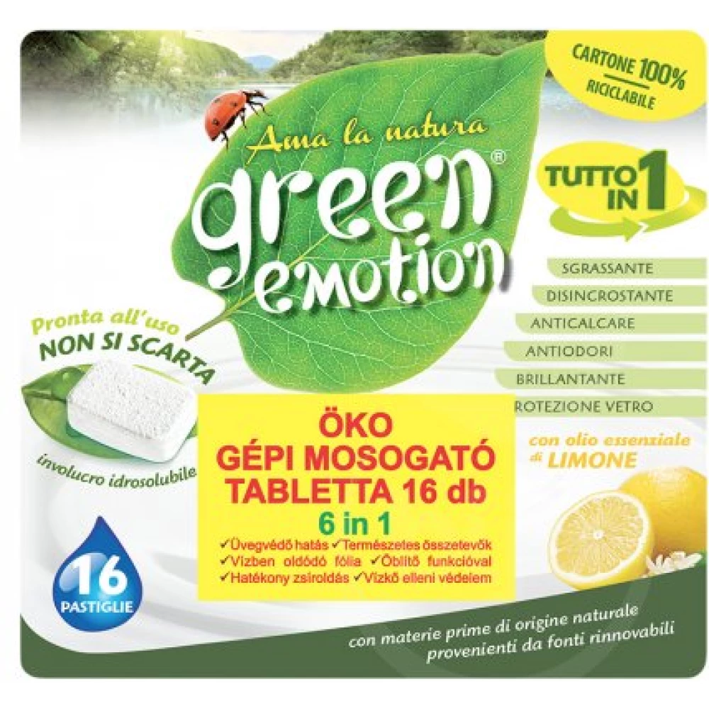 Green Emotion öko mosogatógép tabletta 16 db