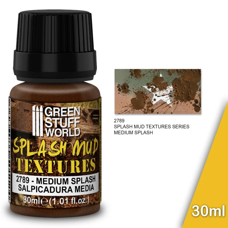 GREEN STUFF WORLD Splash Mud Textures 2789 felcsapódás effekt festék közepes barna 30ml