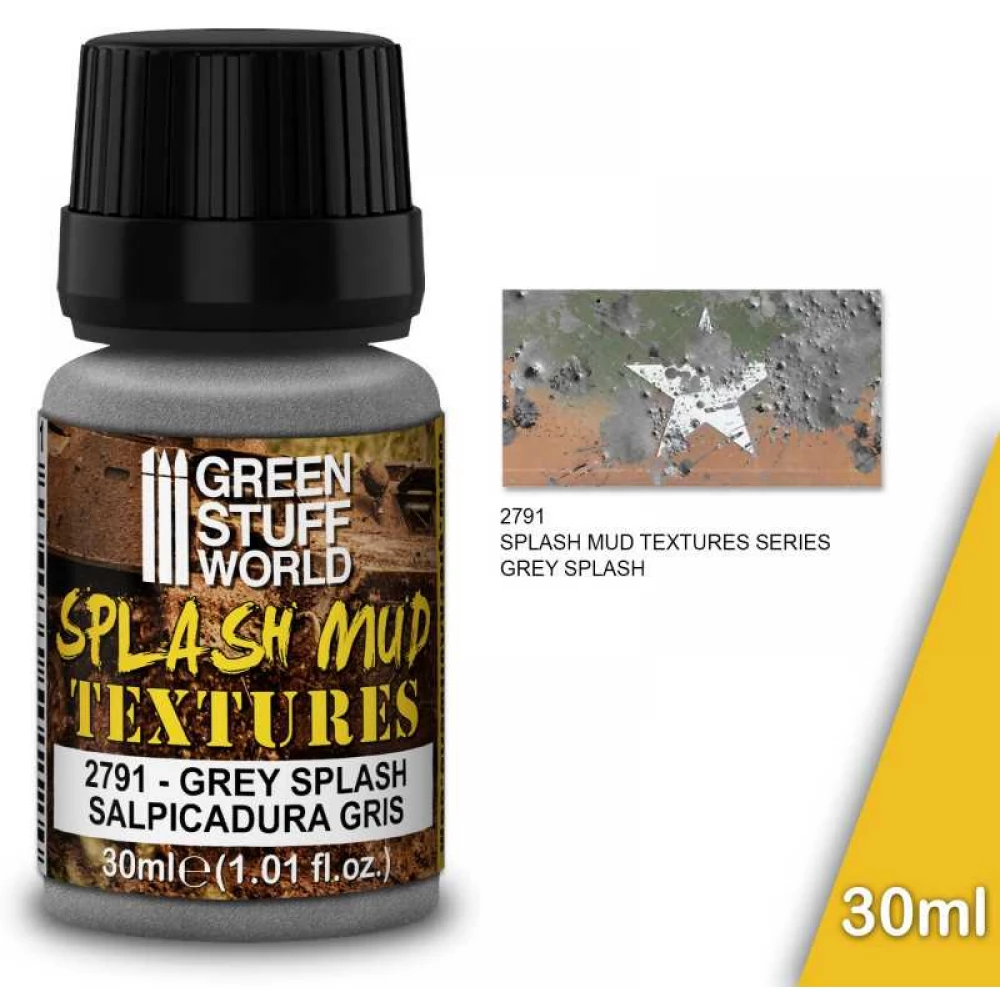 GREEN STUFF WORLD Splash Mud Textures 2791 felcsapódás effekt festék szürke 30ml
