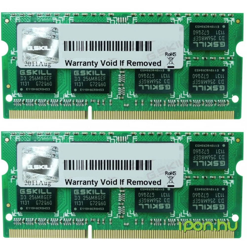 G.SKILL 16GB Notebook DDR3 1600MHz CL11 KIT F3-1600C11D-16GSL