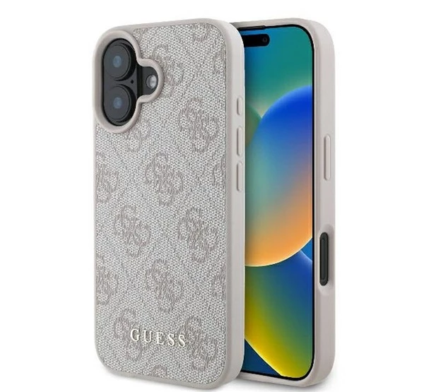 GUESS 4G Classic Apple iPhone 16 Plus hátlap tok rózsaszín GUHCP16MG4GFPI