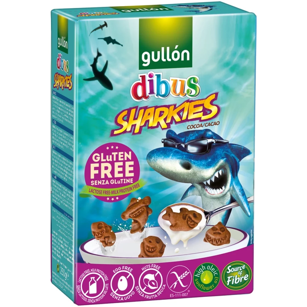 GULLON dibus sharkies gluténmentes reggeliző keksz 250 g