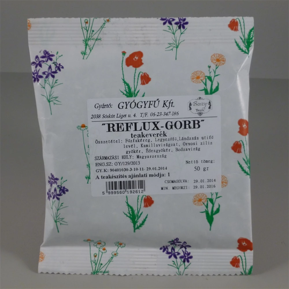 GYÓGYFŰ Gyógyfű reflux-gorb teakeverék 50 g