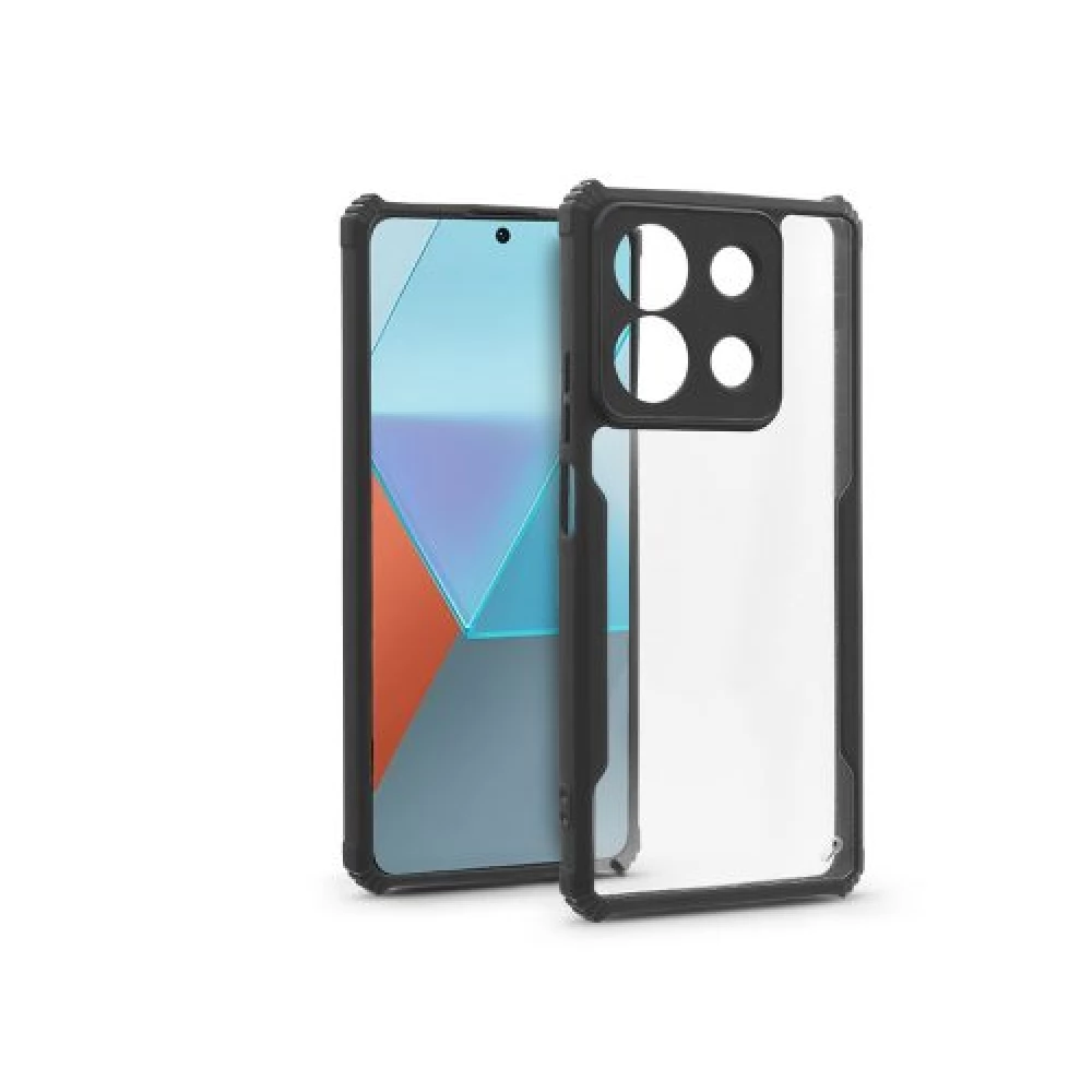 HAFFNER Anti-Drop szilikon hátlap Xiaomi Redmi Note 13 Pro 5G/Poco X6 5G átlátszó-fekete
