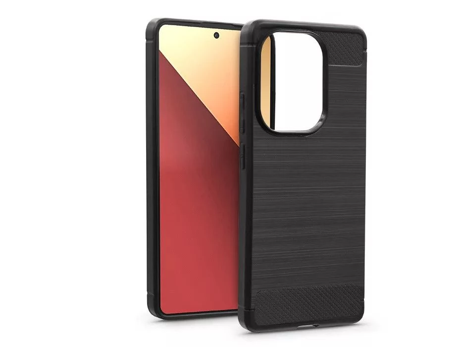 HAFFNER Carbon szilikon hátlap Xiaomi Redmi Note 14 4G / Note 14 5G fekete