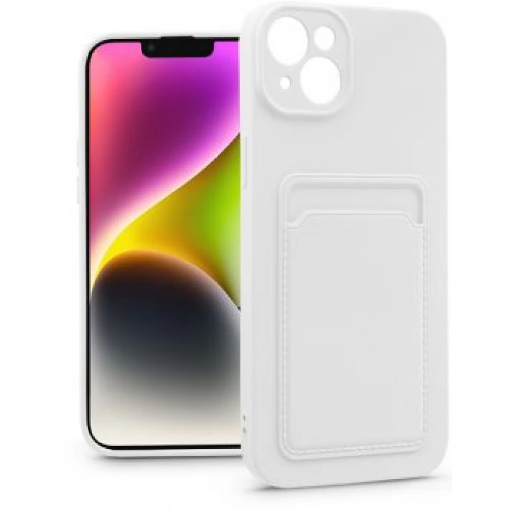 HAFFNER Card Case szilikon hátlap iPhone 14 fehér