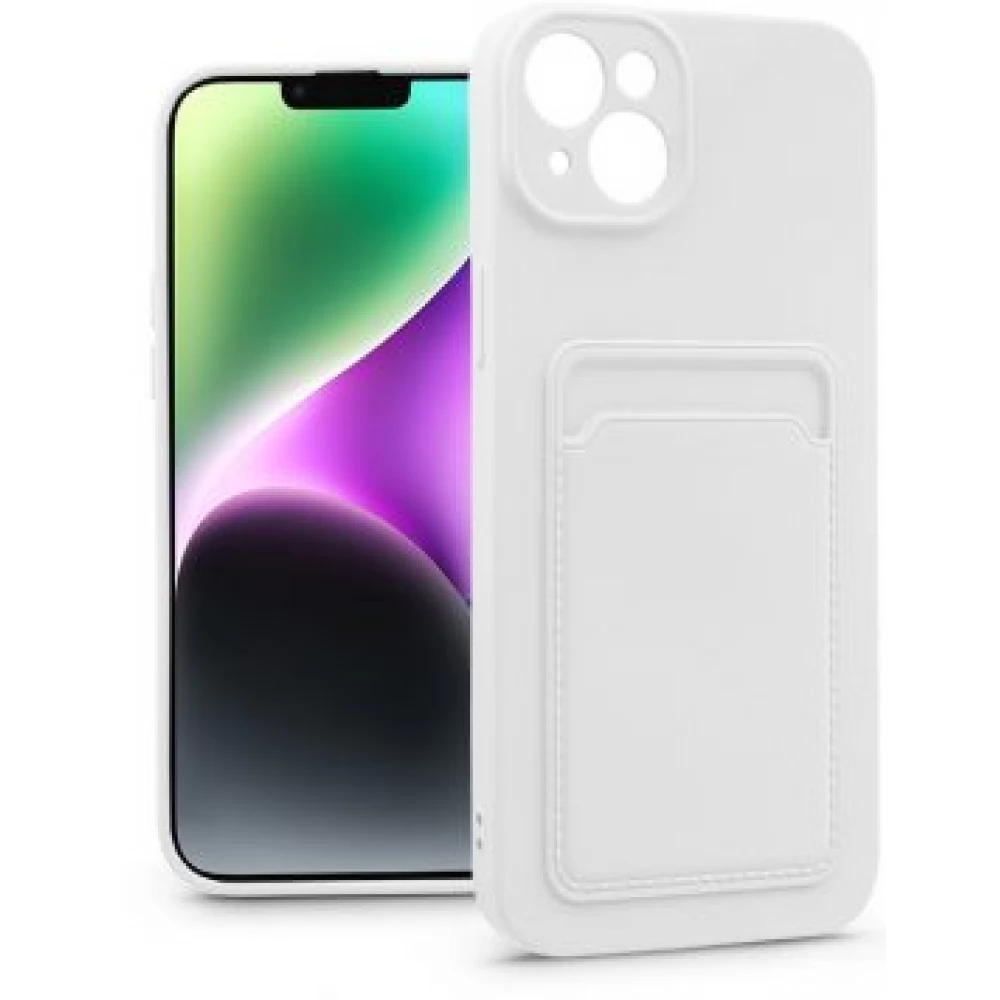 HAFFNER Card Case szilikon hátlap iPhone 14 Plus fehér