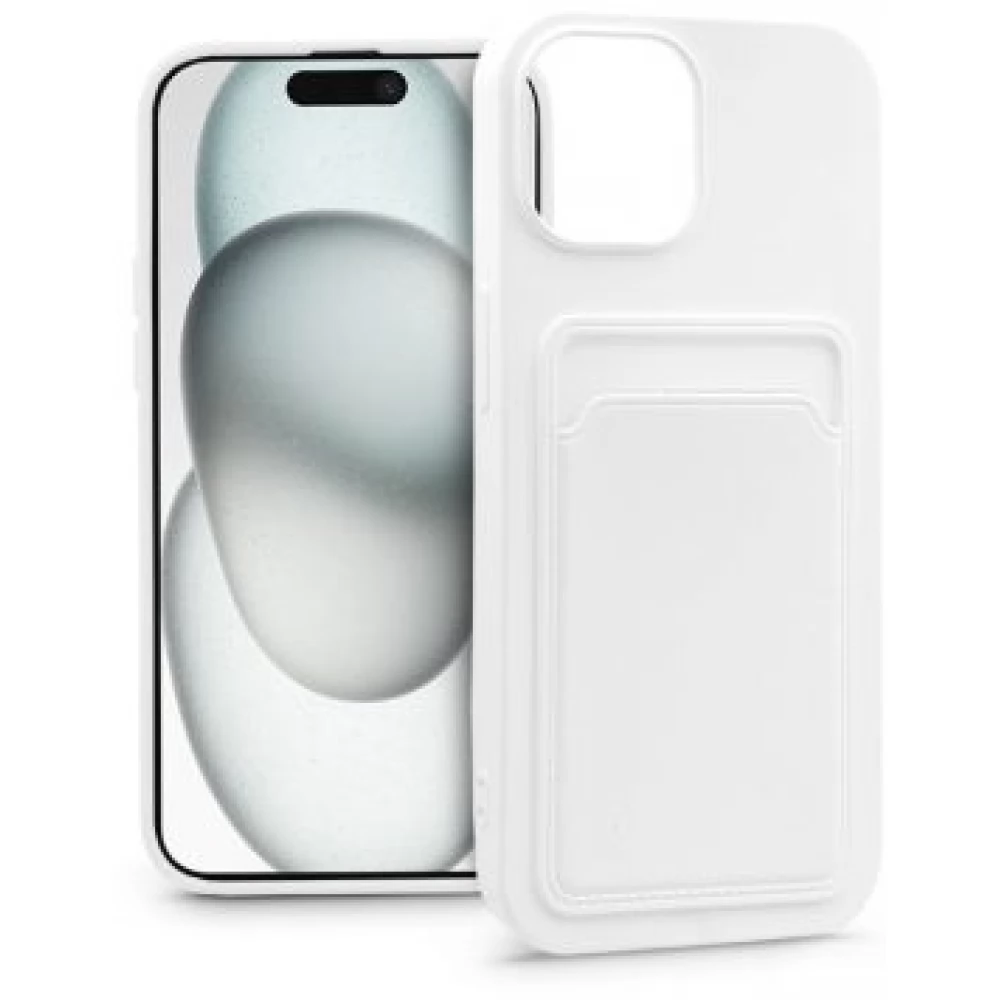 HAFFNER Card Case szilikon hátlap iPhone 15 fehér