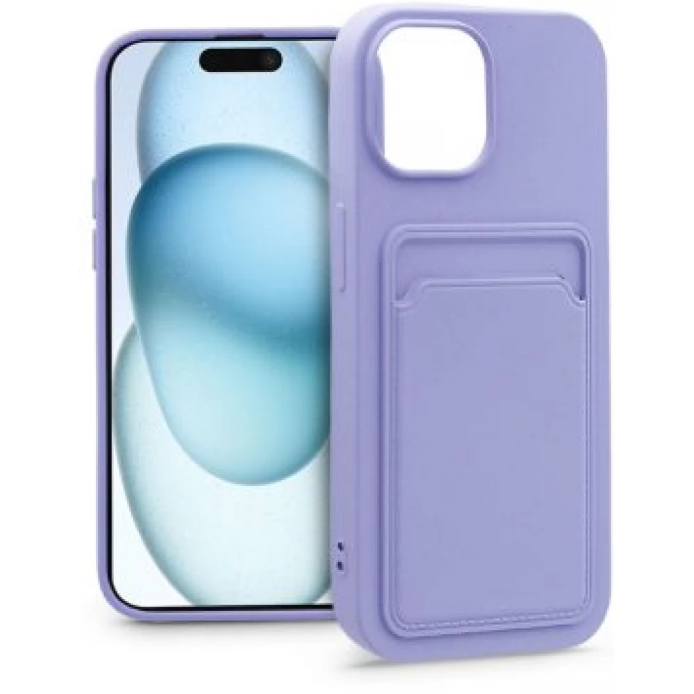 HAFFNER Card Case szilikon hátlap iPhone 15 lila