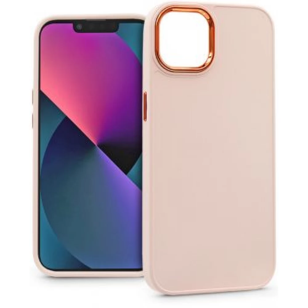HAFFNER Frame szilikon hátlap iPhone 13 rózsaszín