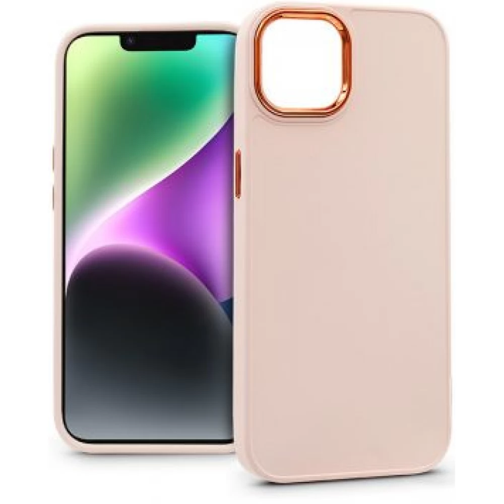 HAFFNER Frame szilikon hátlap iPhone 14 rózsaszín