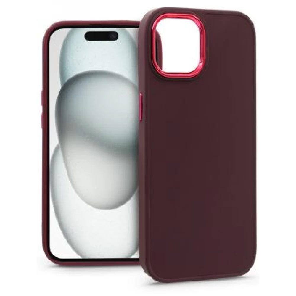 HAFFNER Frame szilikon hátlap iPhone 15 bíbor