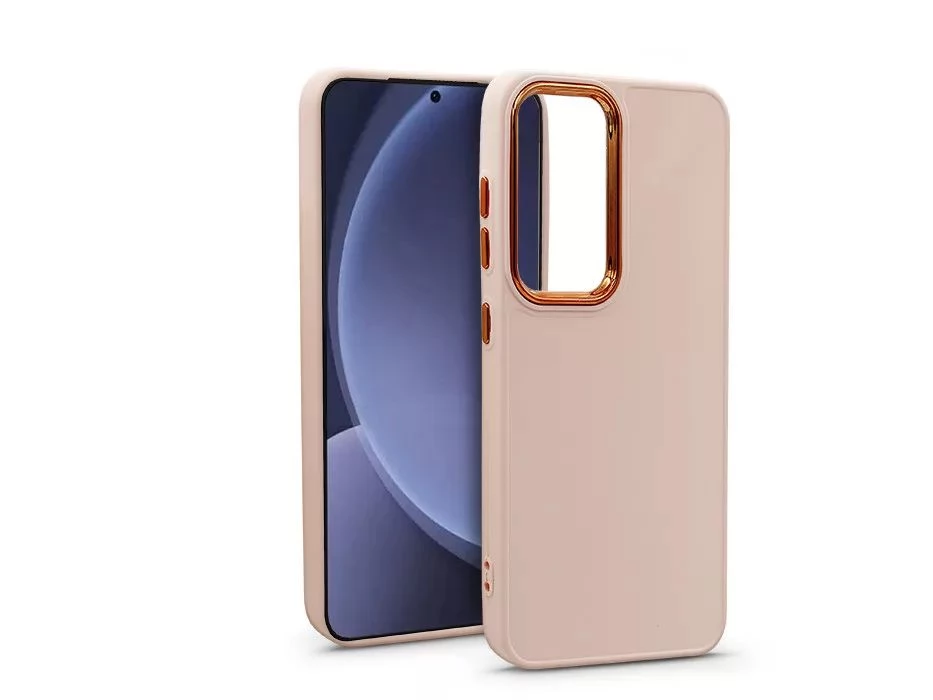 HAFFNER Frame szilikon hátlap Samsung Galaxy S25 Plus rózsaszín