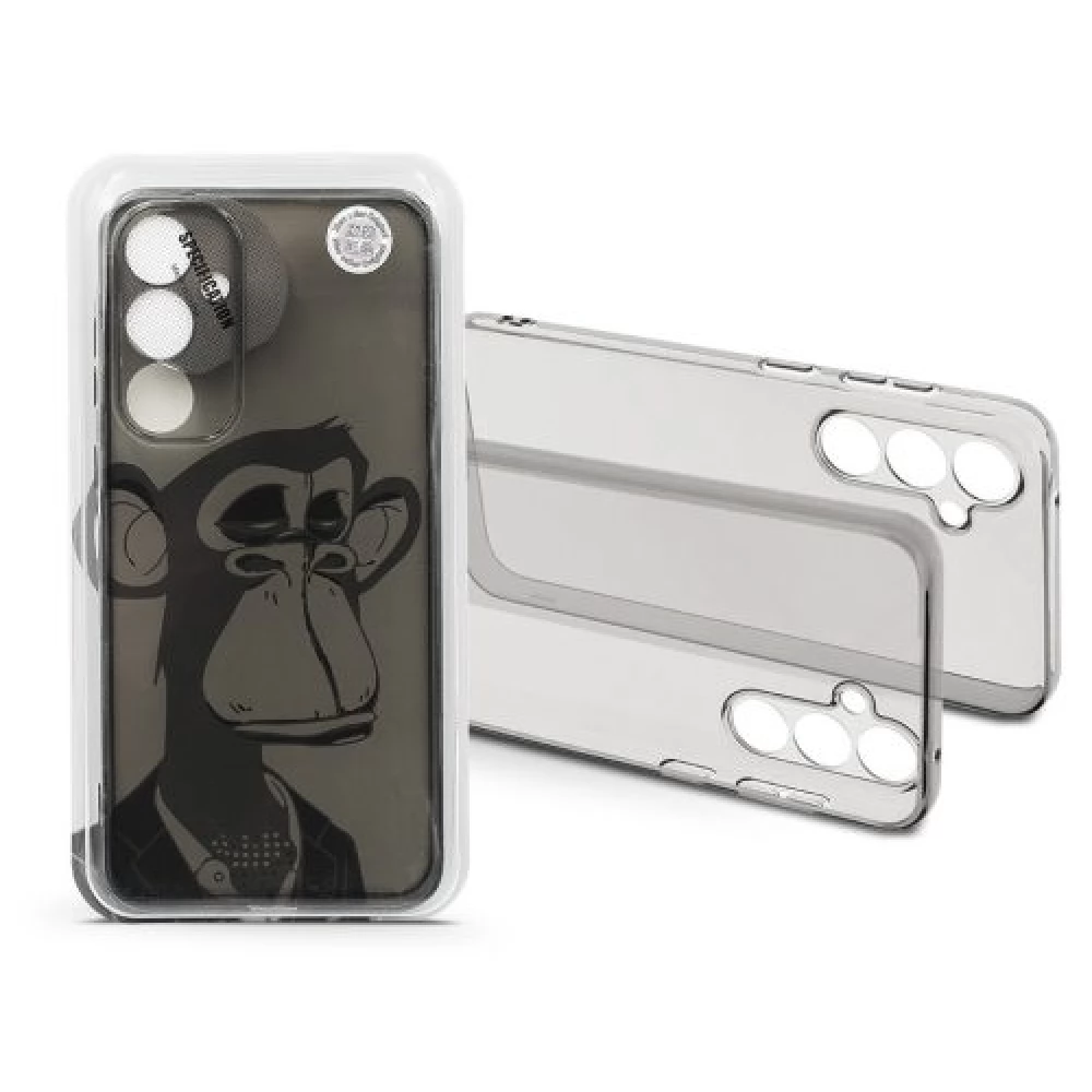 HAFFNER Gray Monkey szilikon hátlap Samsung Galaxy S24 Plus szürke átlátszó