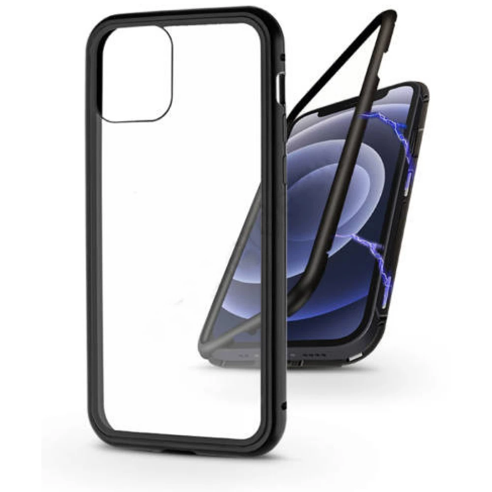 HAFFNER Magneto iPhone 12 Mini mágneses 2 részes hátlap előlapi üveg nélkül fekete