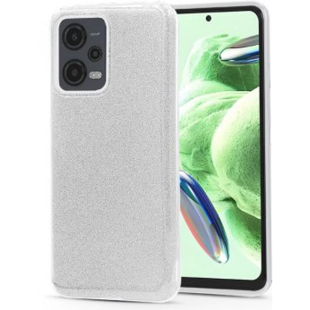 HAFFNER Shining szilikon hátlap Xiaomi Redmi Note 12 5G/Poco X5 5G ezüst