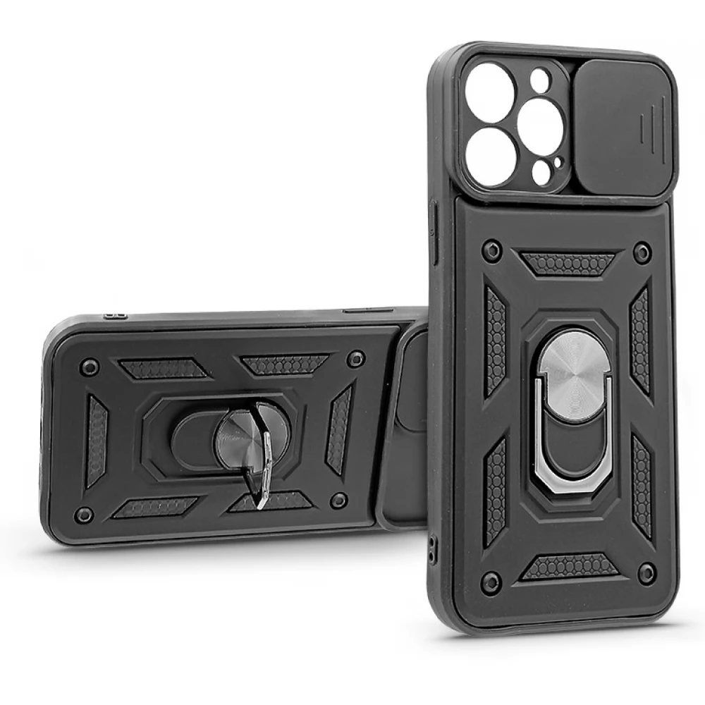 HAFFNER Slide Armor ütésálló hátlap iPhone 13 Pro Max fekete