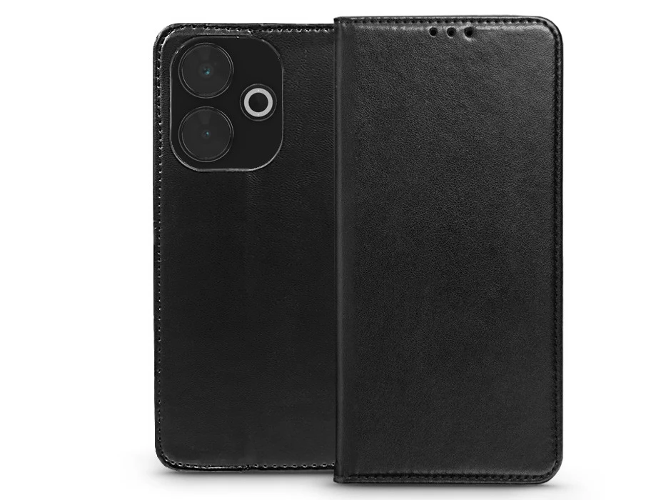 HAFFNER Smart Magnetic Book Flip oldalra nyíló tok Xiaomi Redmi 13 4G/Redmi 13 5G fekete