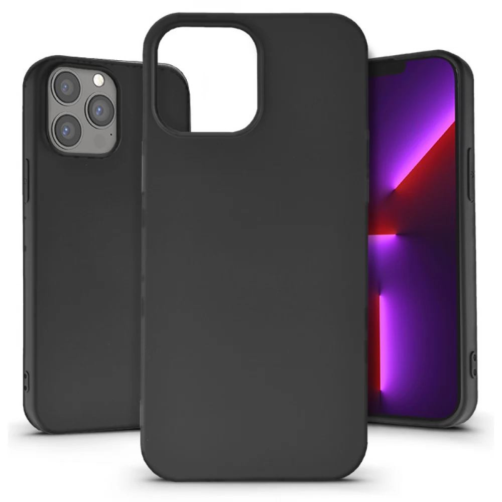 HAFFNER Soft Prémium szilikon hátlap iPhone 13 Pro Max fekete