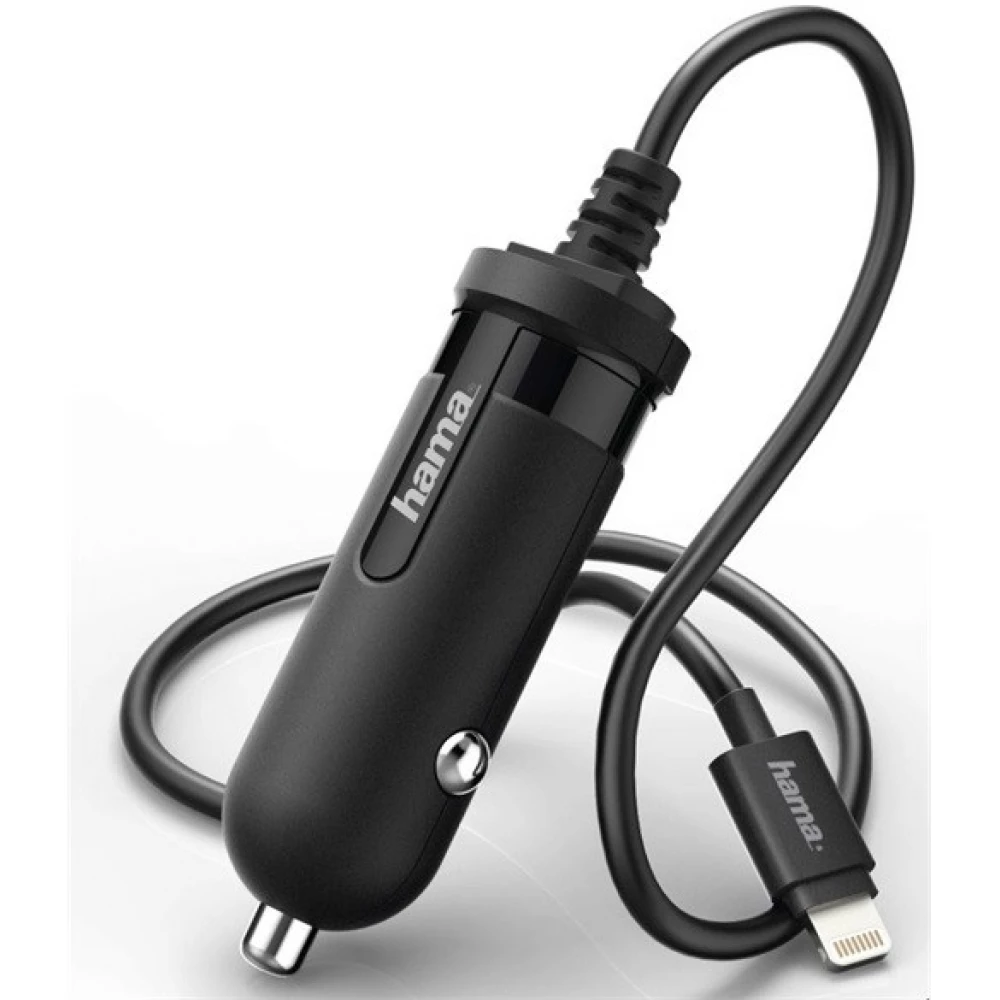HAMA 173860 Autós töltő fix Lightning kábel 1A fekete
