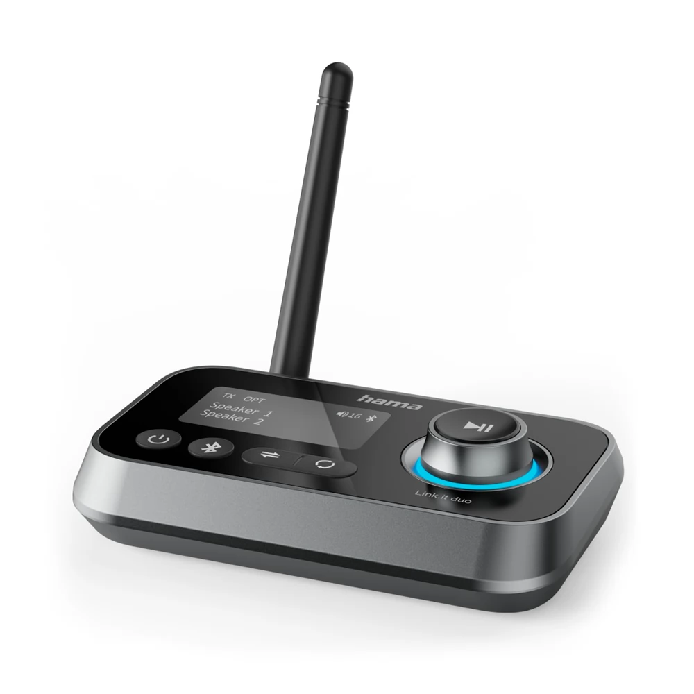 HAMA 205322 Link It Duo Bluetooth audio adó-vevő fekete