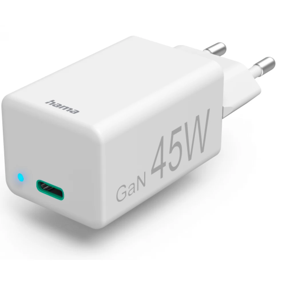 HAMA 45W GaN Univerzális hálózati töltő USB Type C fehér