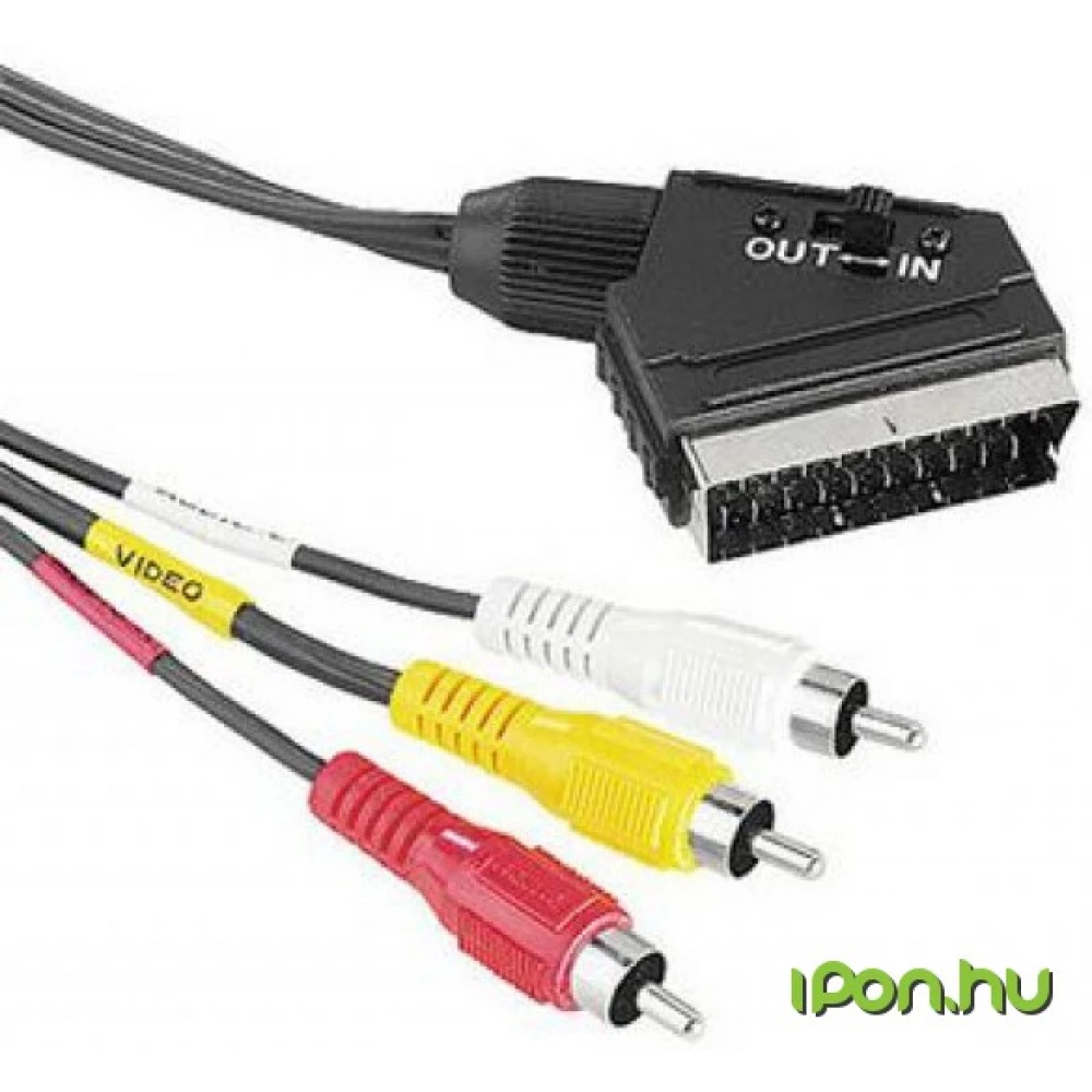 HAMA SCART RCA Átalakító Fekete 1.5m 43178
